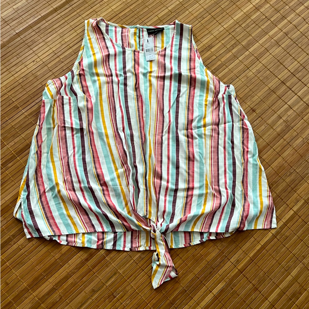 Lane Bryant Size 20 Top Multicolor Stripe
